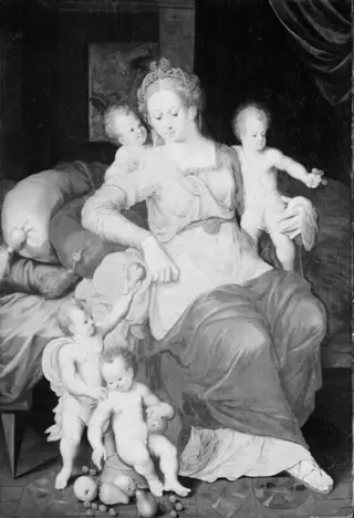 Mother with her Children