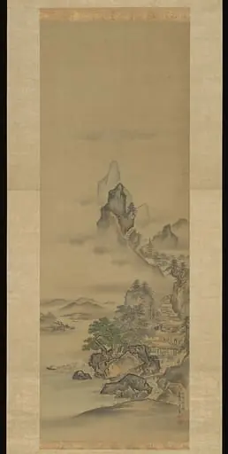 狩野探水守常筆　蓬莱山・瀟湘八景図|Mount Penglai with Eight Views of Xiao and Xiang