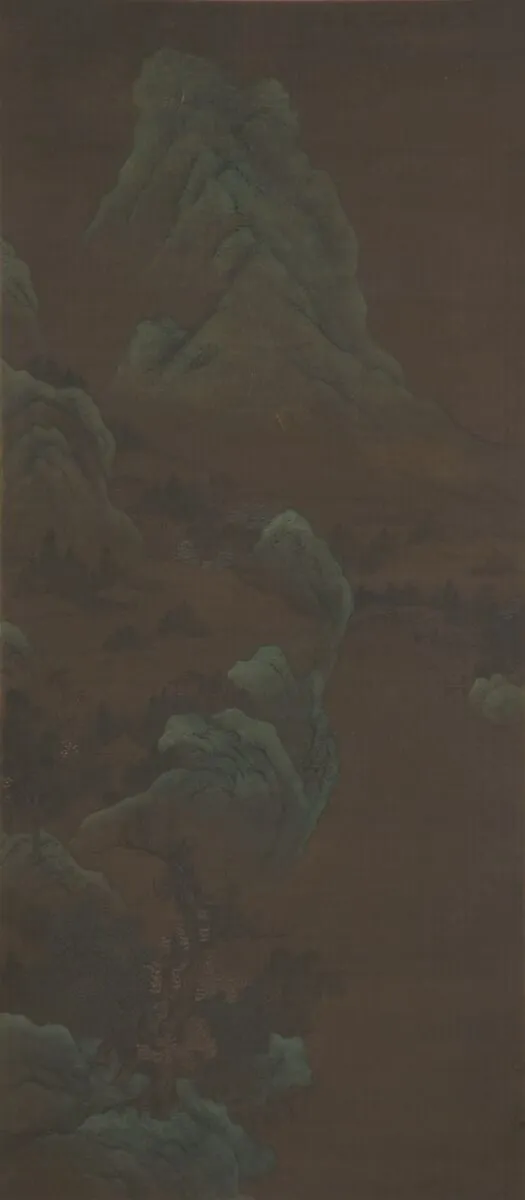 明 佚名 秋林讀易圖 軸|Mountain Scenery, ink, 1777