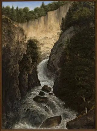 Mountain waterwall in St. Gervais