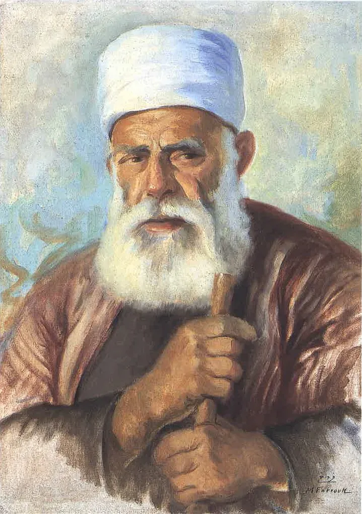 A Druze Sheikh, by Moustafa Farroukh, oil, 1939