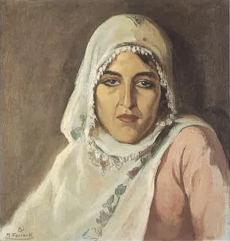 A Woman from the South, by Moustafa Farroukh, oil, 1939
