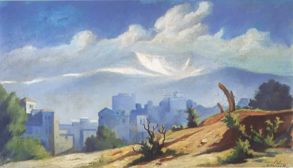 Beirut and Sannine from Tallet Al-Khayyat, by Moustafa Farroukh