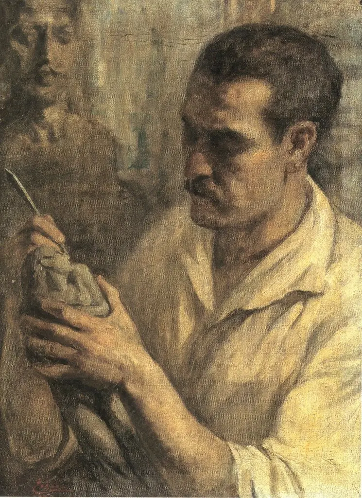 Portrait of Youssef Hoyeck, by Moustafa Farroukh