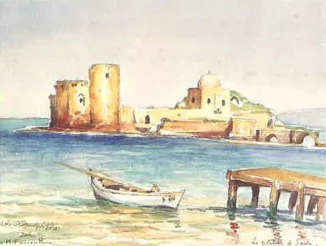 Sidon Castle, by Moustafa Farroukh
