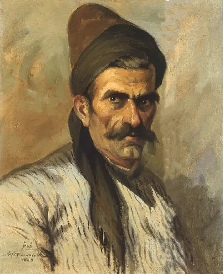 Three Paintings of a Muleteer (2), by Moustafa Farroukh, oil, 1939