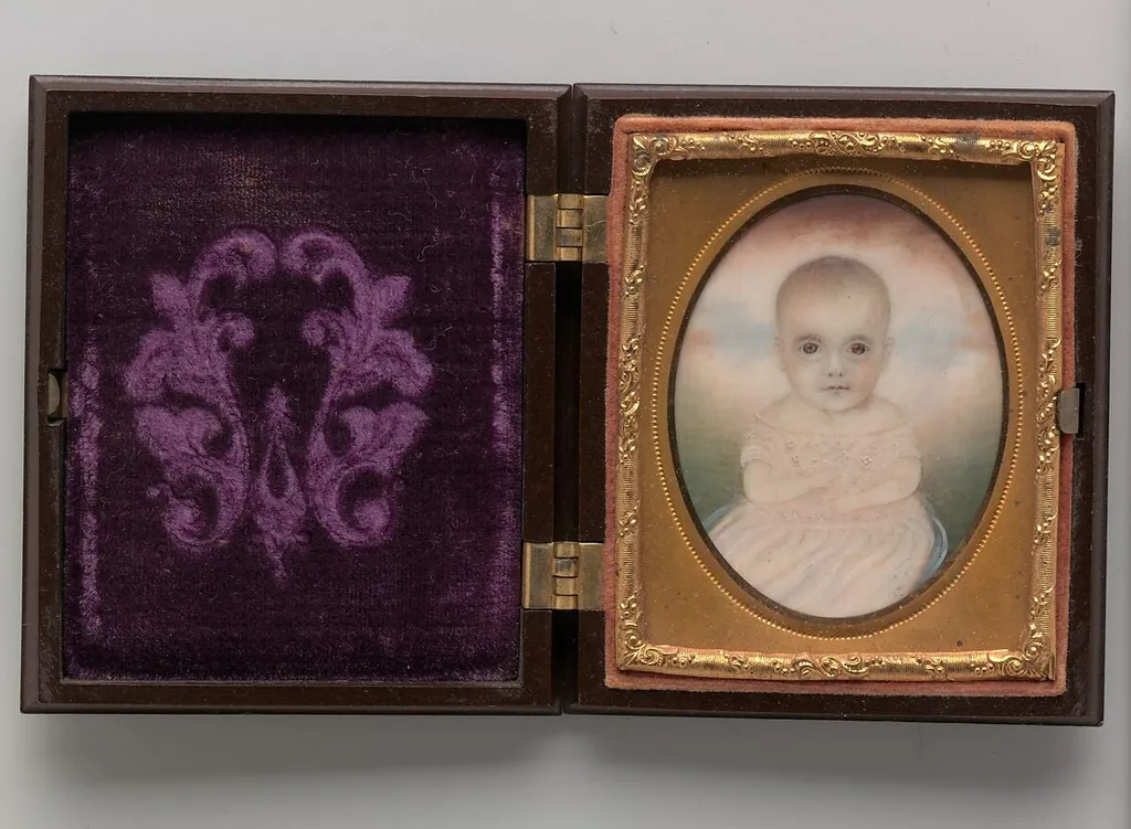 Portrait of a Baby, by Mrs. Moses B. Russell, watercolor, 1831