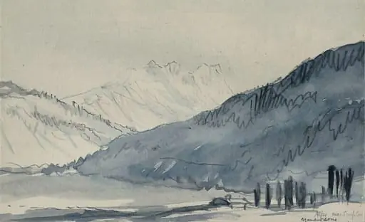 Alps near Simplon, by Muirhead Bone