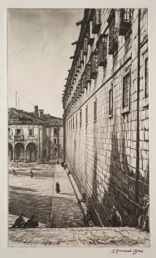 Convent of San Payo, Santiago de Compostela, by Muirhead Bone