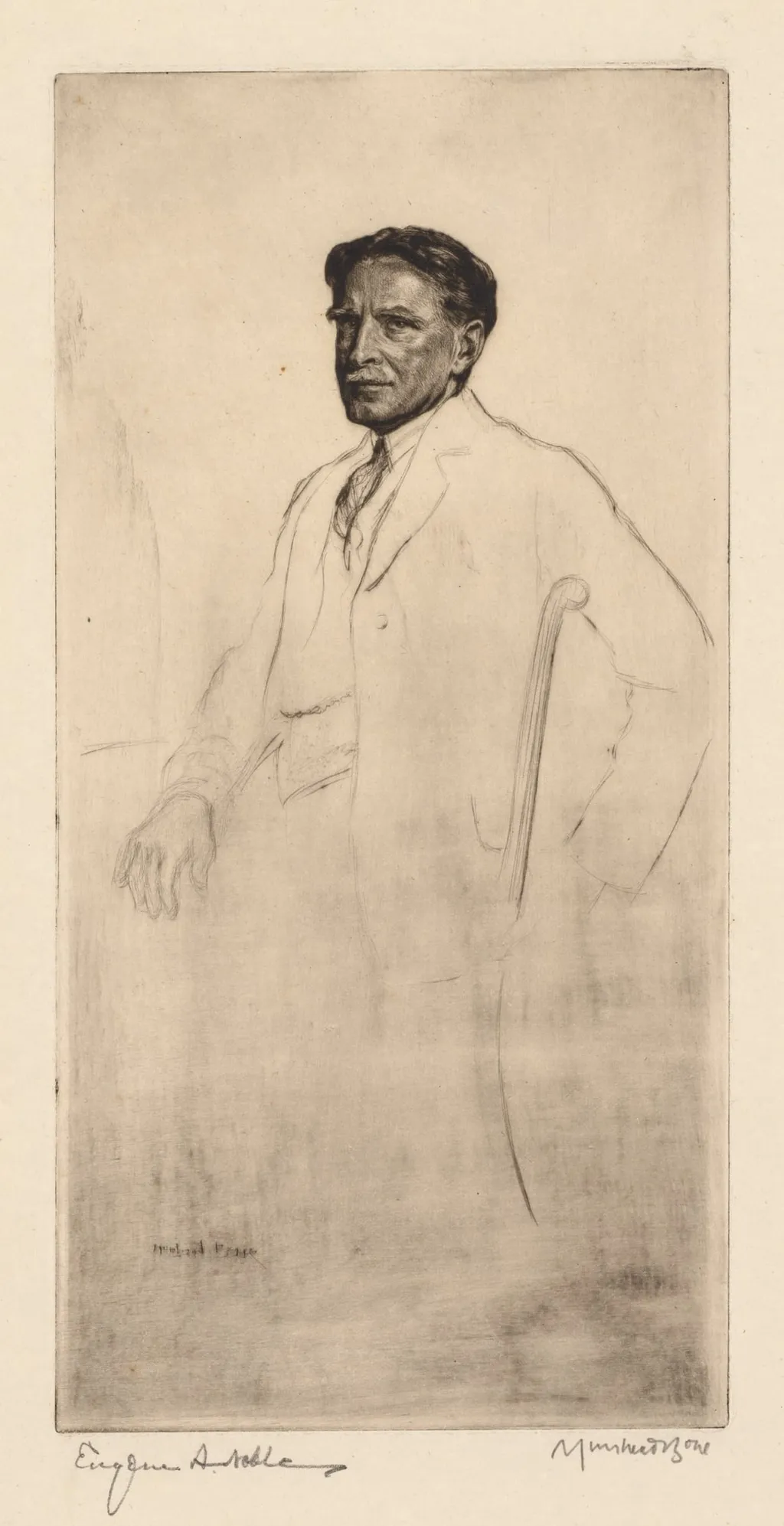 Dr. Eugene A. Noble, by Muirhead Bone, 1923