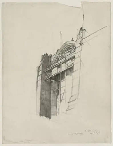 Liverpool Cathedral, by Muirhead Bone
