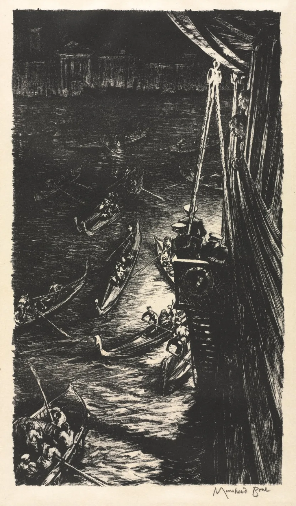 Midnight at Venice, by Muirhead Bone, 1924