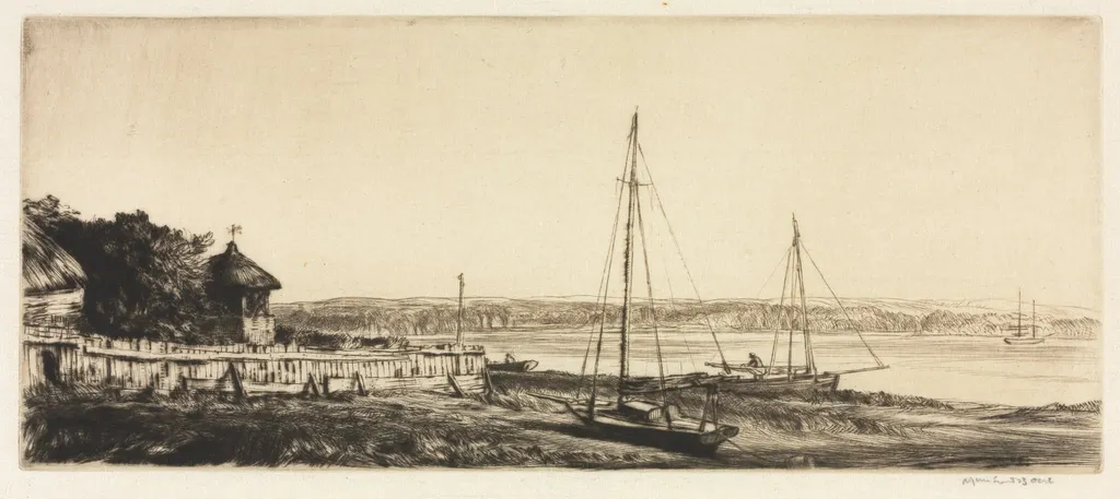 Near Chichester, Sussex, by Muirhead Bone, 1909