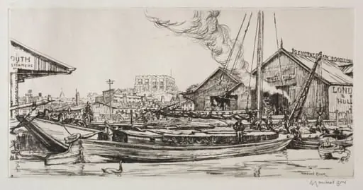 Norwich Castle, by Muirhead Bone