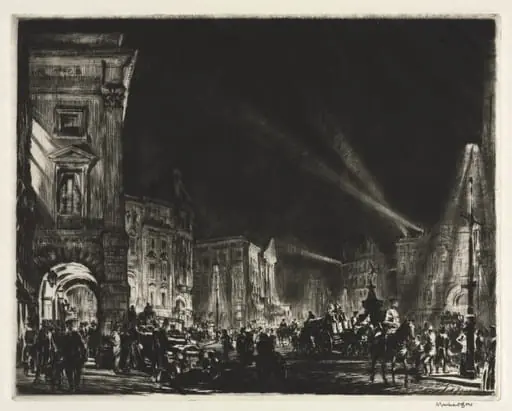 Picadilly Circus, by Muirhead Bone