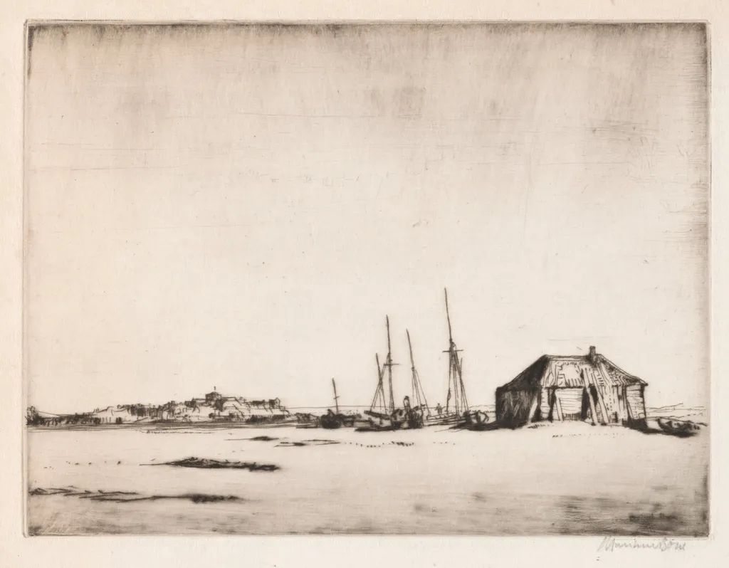 Rye, from Camber, by Muirhead Bone, 1907