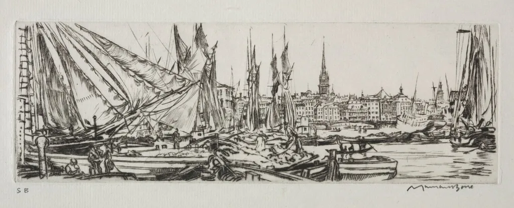 Stockholm, by Muirhead Bone, 1924