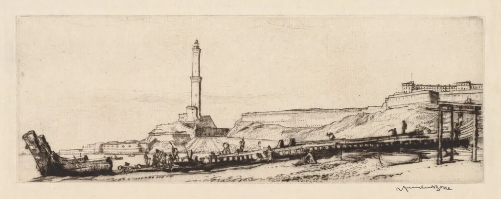 The Langterna, Genoa, by Muirhead Bone, 1914