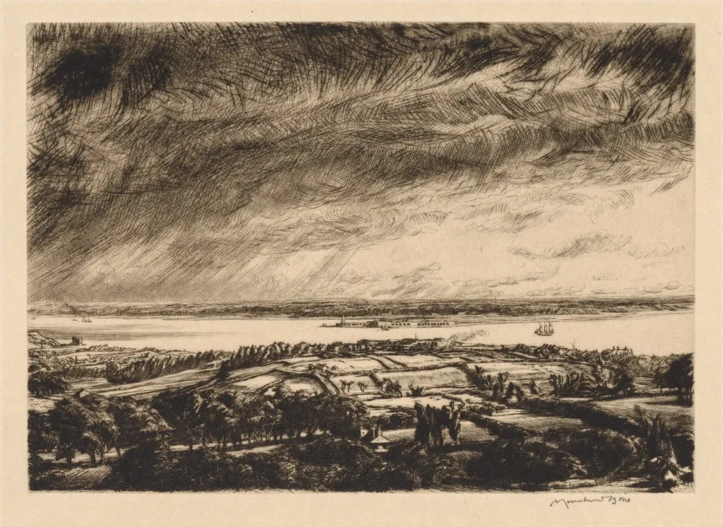 The Solent, by Muirhead Bone, 1920