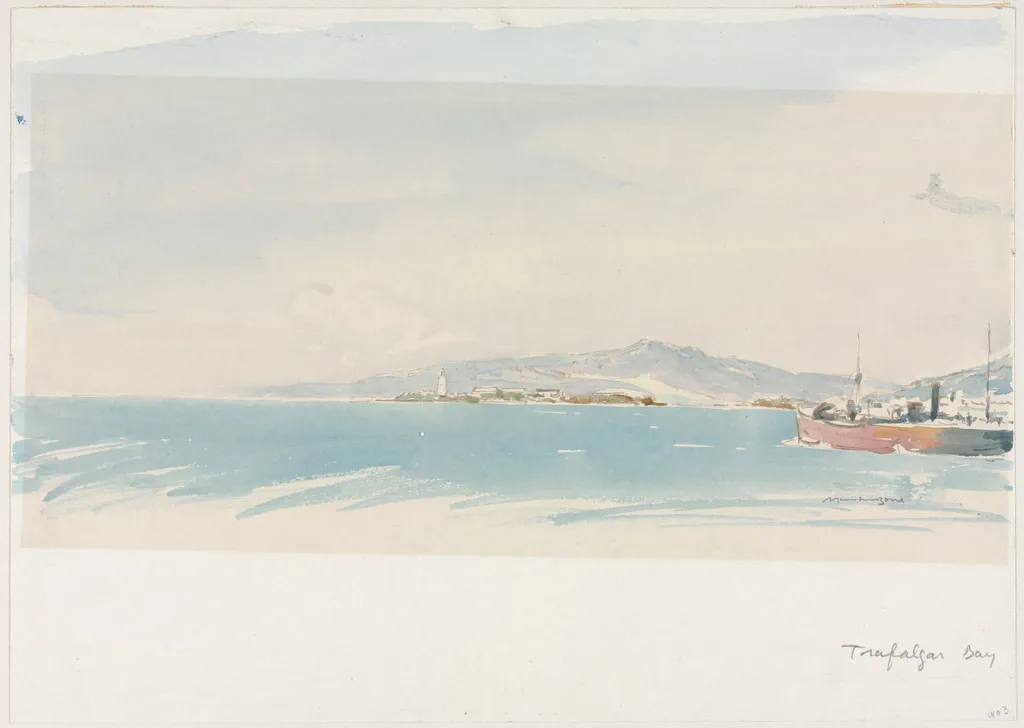 Trafalgar Bay, Spain, by Muirhead Bone, 1916