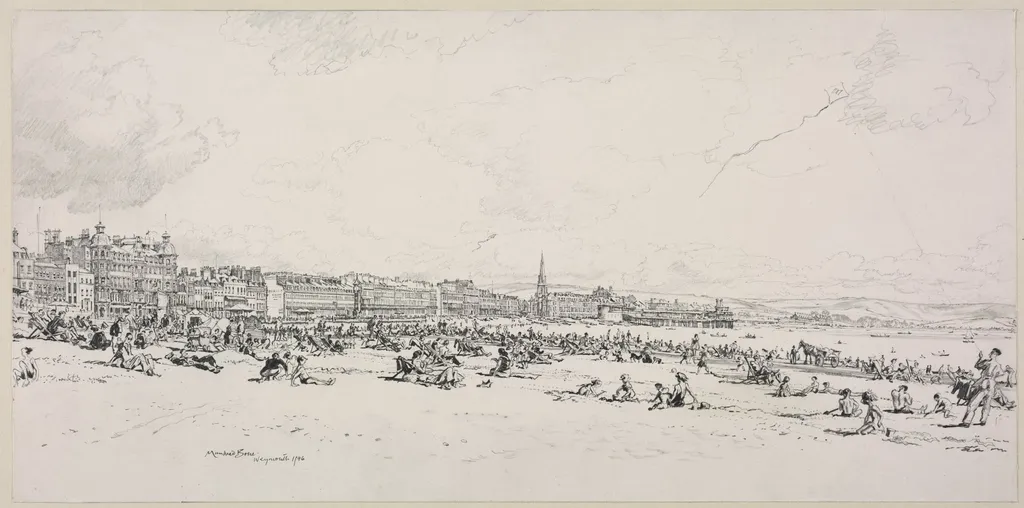 Weymouth Bay, The High Season, by Muirhead Bone, 1946
