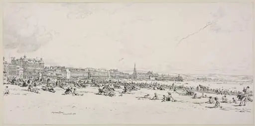 Weymouth Bay, The High Season, by Muirhead Bone