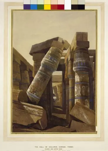 The Hall of Columns at Karnak, Thebes, by Muller