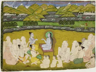 Muni Shri Sukdevji Preaching to the Raja Parikshit