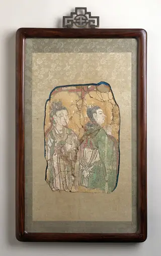 Mural Fragments of Two Devotees