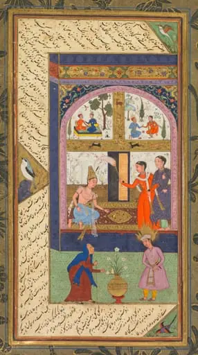 Folios A and B from the "Five Treasures" (Panj Ganj) of Jami, by Mushfiq