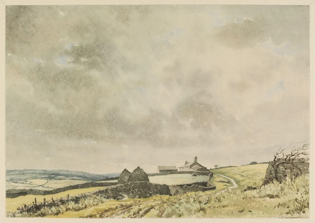 The Moors near Reeth, by Musman, watercolor, 1942
