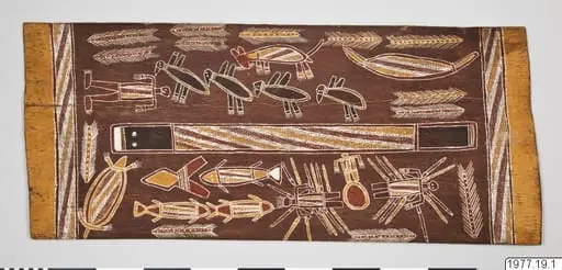 painting, by Mutitjpuy, Aborigines Mouthwatch
