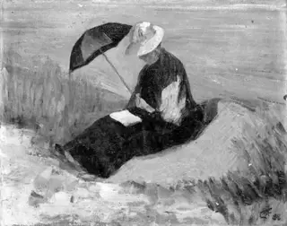 My Mother Reading on the Beach