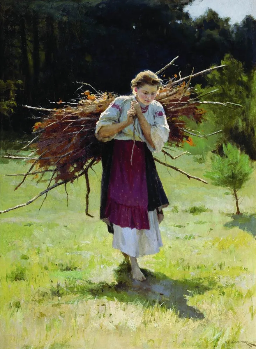 Out of the woods, by Mykola Pymonenko, oil, 1900