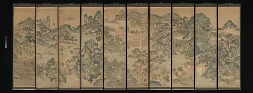 清 緙絲山水人物圖|Mythical landscape with immortals