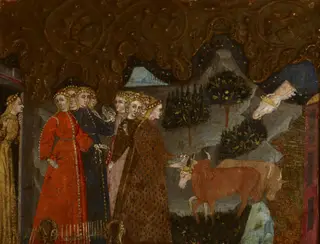 Mythological Scene (Abduction of Europe?) – Fragment of a Cassone