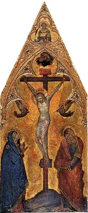 The Crucifixion, by Naddo Ceccarelli, unspecified, 1343