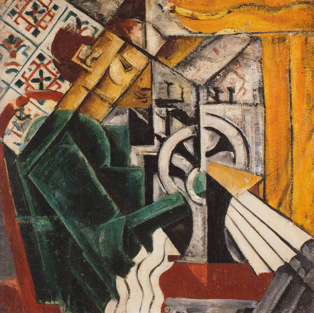 Seamstress, by Nadezhda Udaltsova, oil, 1912