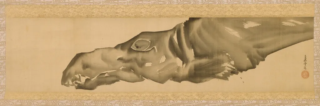 Fish Head, by Nagasawa Rosetsu 長澤蘆雪, unspecified, 1750