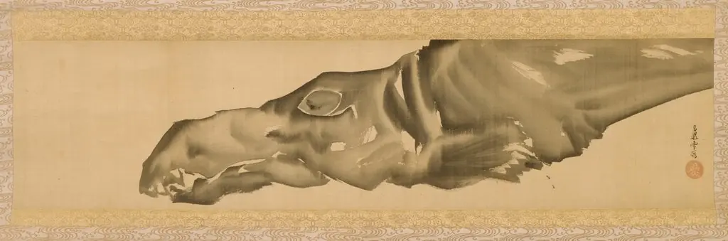 Fish Head, by Nagasawa Rosetsu 長澤蘆雪