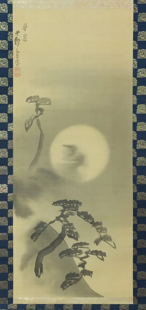 Moonlit Landscape, by Nagasawa Rosetsu 長澤蘆雪