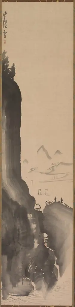 Mountains and Distant Boats, by Nagasawa Rosetsu 長澤蘆雪