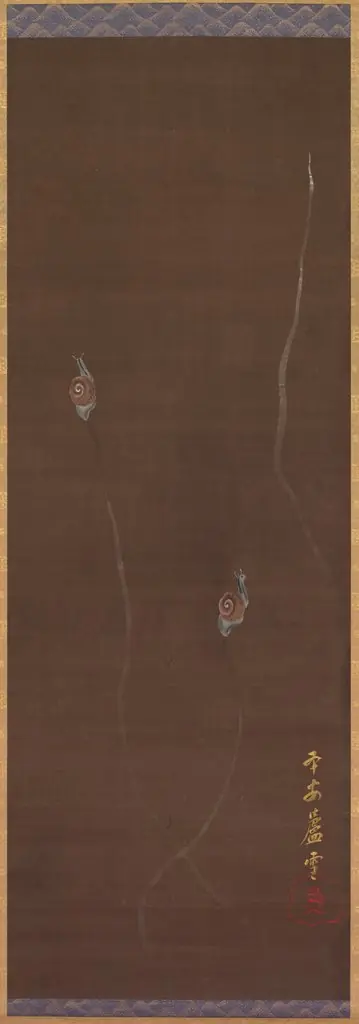 Snails, by Nagasawa Rosetsu 長澤蘆雪