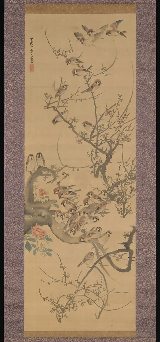 梅雀図|Sparrows in a Plum Tree