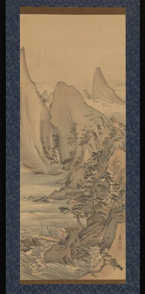 Boat under the Moon, by Nagasawa Roshū