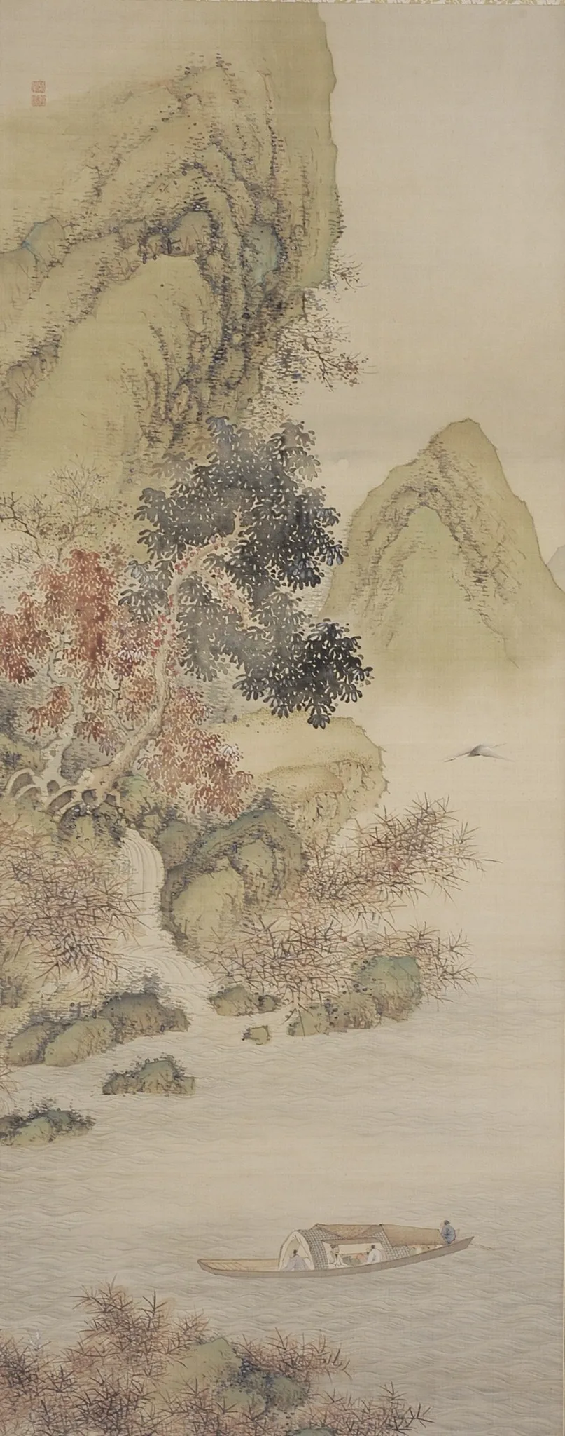 Landscape: Ode to the Red Cliff, by Nakabayashi Chikkei, unspecified, 1850