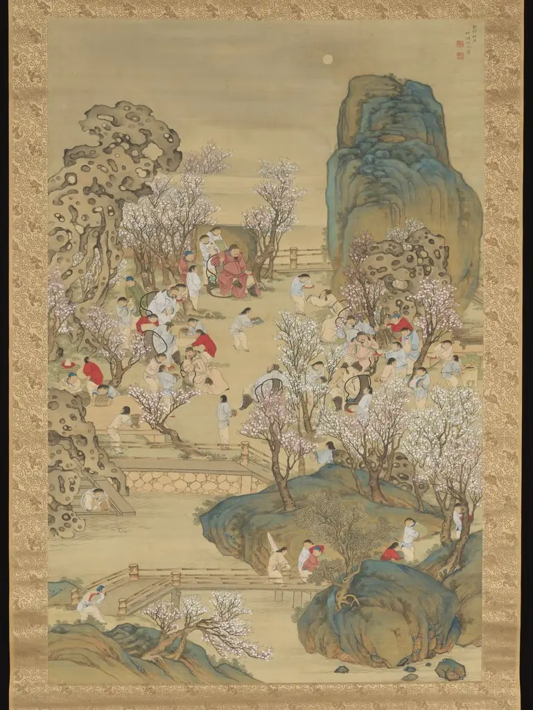 Fragrant Garden under a Hazy Moon, by Nakabayashi Chikutō
