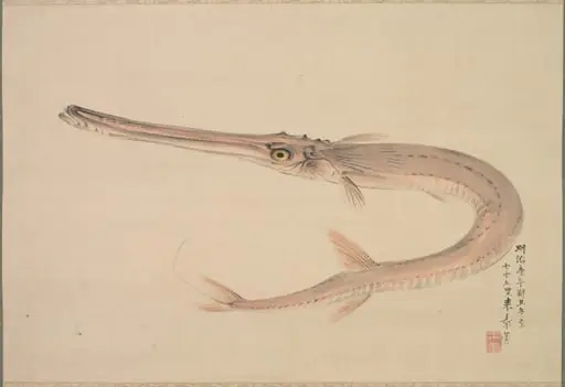 Needlefish (Yagara), by Nakajima Raishō