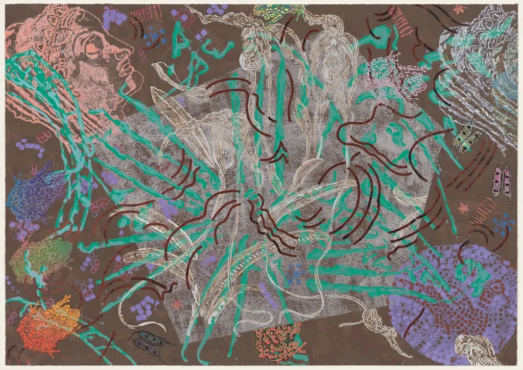 Untitled, by Nancy Graves, ink, 1984