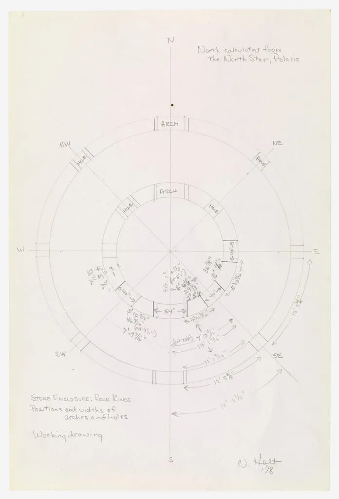 Untitled, by Nancy Holt, graphite, 1978